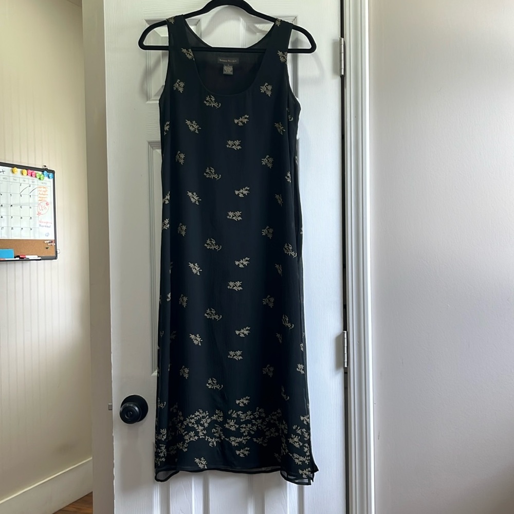 Banana Republic Black Floral Maxi Dress